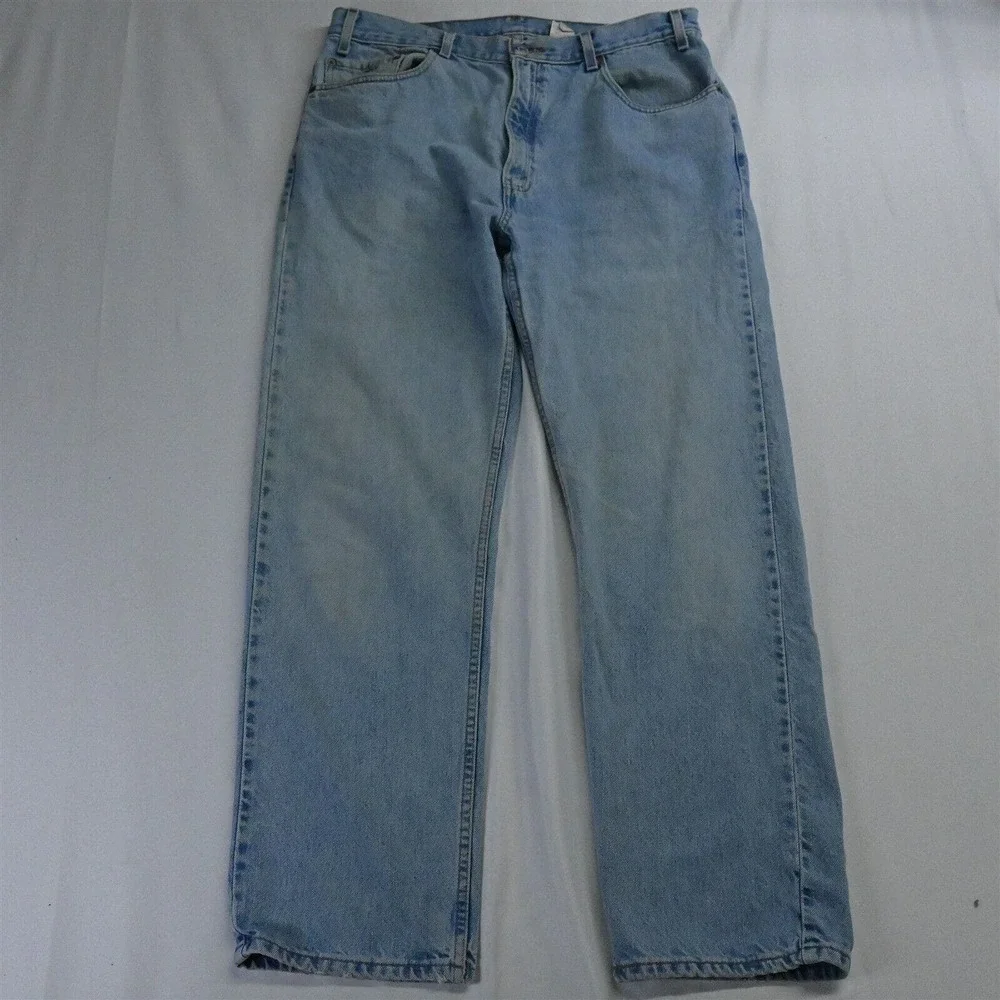 Vtg 2002 Grunge Levi's 38 x 32‎ 505 Regular Straight Light Stonewash Jeans